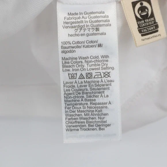 Madewell Crop T-Shirt Women Medium White Cotton Short Sleeve Side Slit Crew Neck - Picture 5 of 7